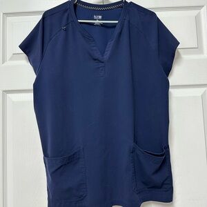 Koi Women's Dark Blue Short Scrub Top and bottom